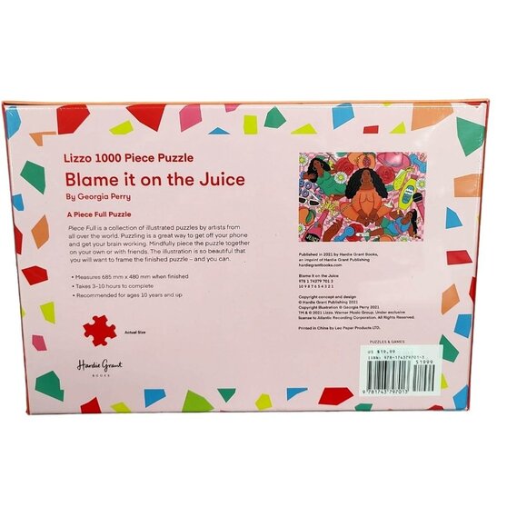Lizzo 1000 Piece Puzzle Blame It On The Juice By Georgia Perry Hardie Grant Book - Picture 2 of 7